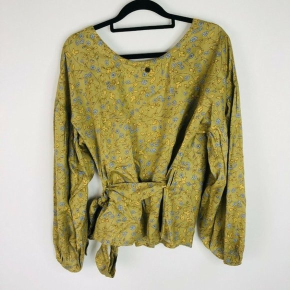 Billabong BNWT My Oasis Wrap Top Women's Size 12 Long Bell Sleeves RRP $90 - Picture 8 of 12